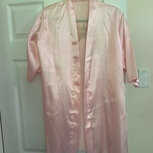 Bridesmaid Pink Satin Kimono